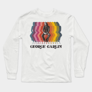 George Carlin Retro Fade Long Sleeve T-Shirt