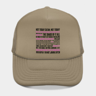 Rupaul's Drag Race Quotes (black text) Hat