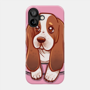 Pocket Cute Basset Hound Puppy Phone Case