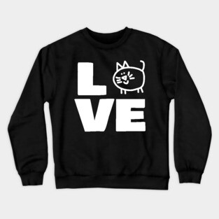 Love Chonk Cat Animals Crewneck Sweatshirt