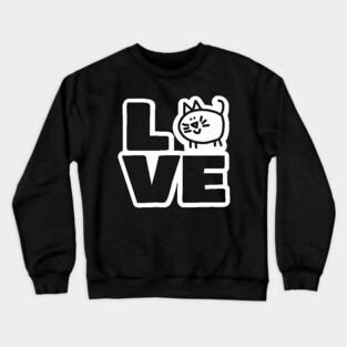 Love Cat Chonk Funny Animals Crewneck Sweatshirt