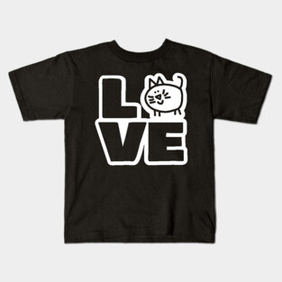 Love Cat Chonk Funny Animals Kids T-Shirt