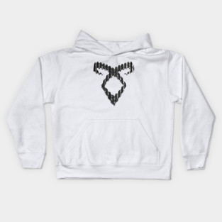 Shadowhunters rune / The mortal instruments - Angelic power rune (lines divided with metallic flowers texture) - Clary, Alec, Jace, Izzy, Magnus - Mundane Kids Hoodie