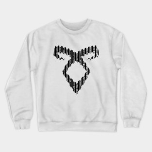 Shadowhunters rune / The mortal instruments - Angelic power rune (lines divided with metallic flowers texture) - Clary, Alec, Jace, Izzy, Magnus - Mundane Crewneck Sweatshirt