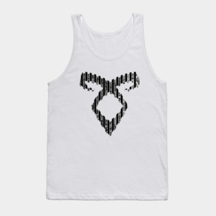 Shadowhunters rune / The mortal instruments - Angelic power rune (lines divided with metallic flowers texture) - Clary, Alec, Jace, Izzy, Magnus - Mundane Tank Top