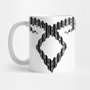 Shadowhunters rune / The mortal instruments - Angelic power rune (lines divided with metallic flowers texture) - Clary, Alec, Jace, Izzy, Magnus - Mundane Mug