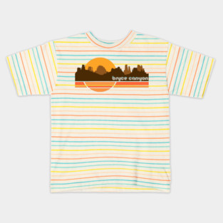 Bryce Canyon 70s Retro Tourist Souvenir Kids T-Shirt