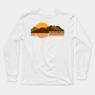 Jackson Hole Retro 70s Tourist Souvenir Long Sleeve T-Shirt