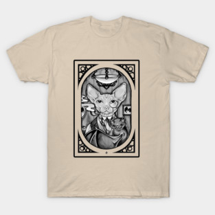 Hairless Cat and Bat Friend T-Shirt
