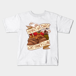 Hobo Wizard Cat Fancy Club Kids T-Shirt