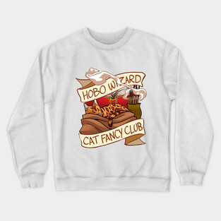 Hobo Wizard Cat Fancy Club Crewneck Sweatshirt
