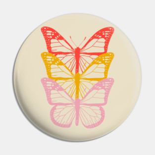 Butterfly Triplets Pin