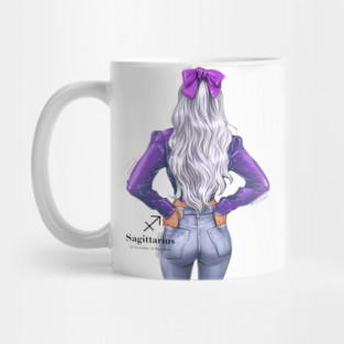 Sagittarius Zodiac Fashion Girl Mug