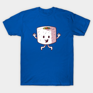 Cute Cartoon Sushi Roll T-Shirt