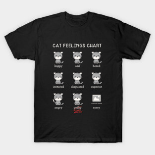 Cat Feelings Chart T-Shirt