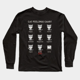 Cat Feelings Chart Long Sleeve T-Shirt