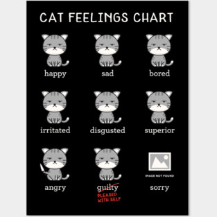 Cat Feelings Chart Posters and Art