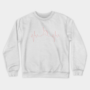 Yoga pose heartbeat / heart rate / pulse - Yoga, dance, gymnastics - ballerina, yoga teacher, dancer, gymnast Crewneck Sweatshirt