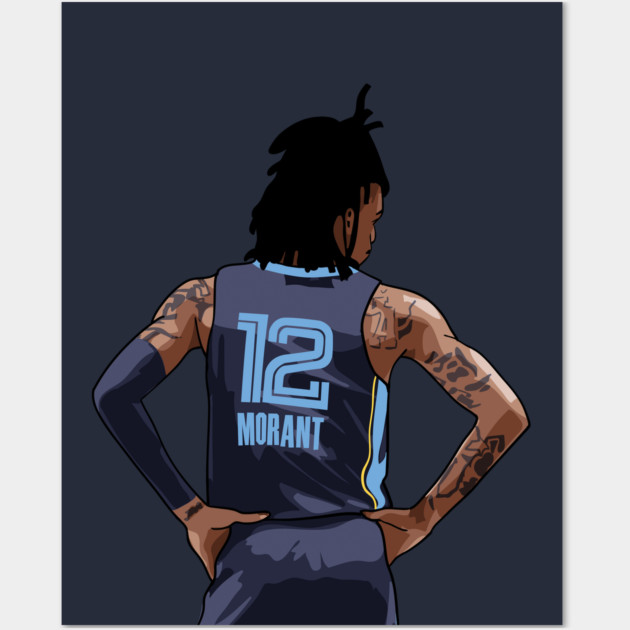Ja Morant Vector Back Ja Morant Posters and Art Prints TeePublic