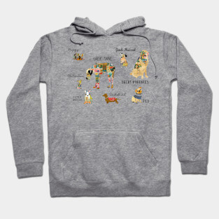 Dogs Collage Hoodie