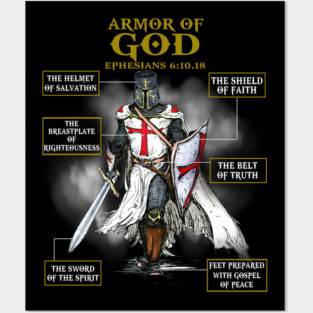Armor Of God Christian T Shirt Posters and Art