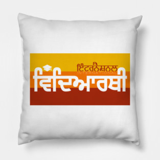 INTERNATIONAL VIDYARTHI - STUDENT - color Pillow
