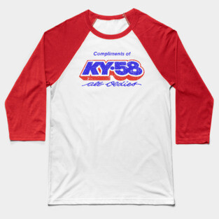 CKY 580 AM Winnipeg / 80s Radio Station Baseball T-Shirt