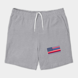 Mexican-American Pride // Serape USA Flag Shorts