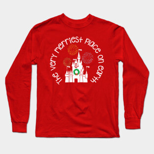 very merry christmas castle Long Sleeve T-Shirt