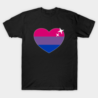 Bisexual Flag - Bisexual Heart T-Shirt