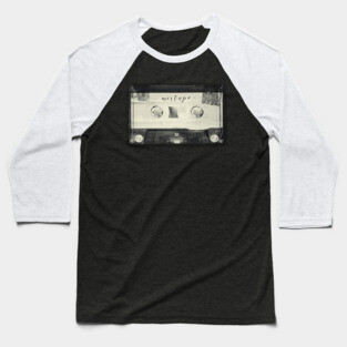 Negative Retro Cassette Tape Baseball T-Shirt