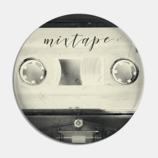 Negative Retro Cassette Tape Pin