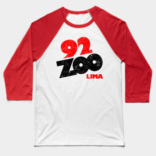 WZOQ 92 Zoo Lima, OH / 80s Radio Station Baseball T-Shirt