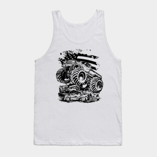 USA FLAG MONSTER TRUCK Tank Top