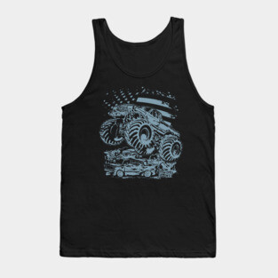USA MONSTER TRUCK FLAG RIDER Tank Top
