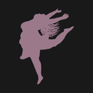 Dancing Pink Woman Silhouette T-Shirt