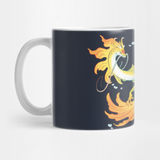 Koi Dragon Gilded Mug
