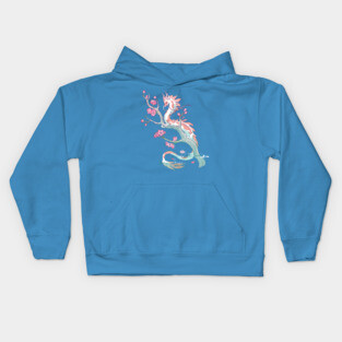 Koi Dragon Serene Sakura Kids Hoodie