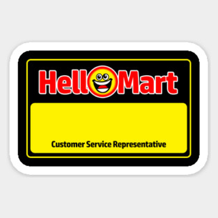 HelloMart Nametag Sticker