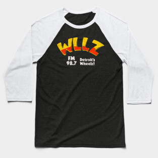 WLLZ Detroit, Michigan / 80s Radio Station Baseball T-Shirt