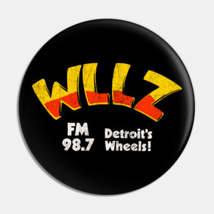 WLLZ Detroit, Michigan / 80s Radio Station Pin
