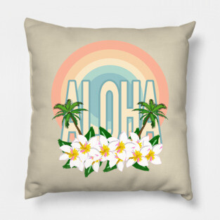 Aloha hawaiian tropical flowers Pillow