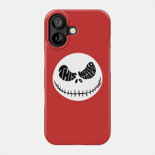 Jack Skellington white circle Phone Case