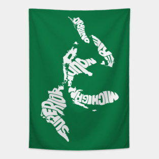 Great Lakes white horizontal Tapestry