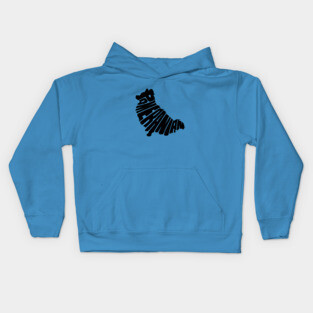 Pomeranian black Kids Hoodie