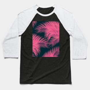 Pink Palm Trees Baseball T-Shirt