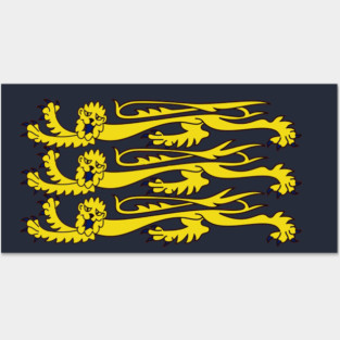 Three Lions England Royal Banner Posters and Art