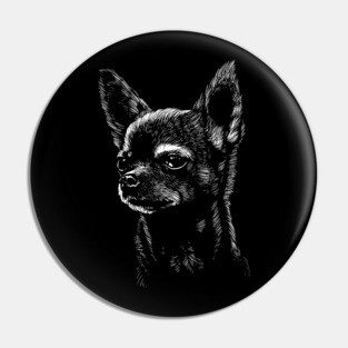 Chihuahua dog face Pin