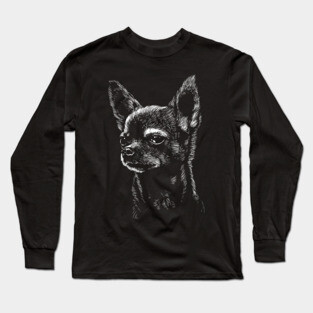Chihuahua dog face Long Sleeve T-Shirt