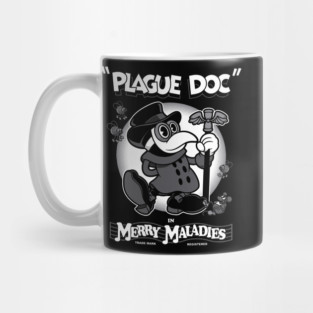 Merry Maladies - Vintage Cartoon Plague Doctor - Rubber Hose Mug